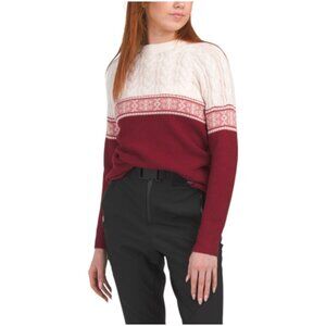 NEVE DESIGNS Merino Wool Blend Brynn Cable Knit Crew Neck Sweater